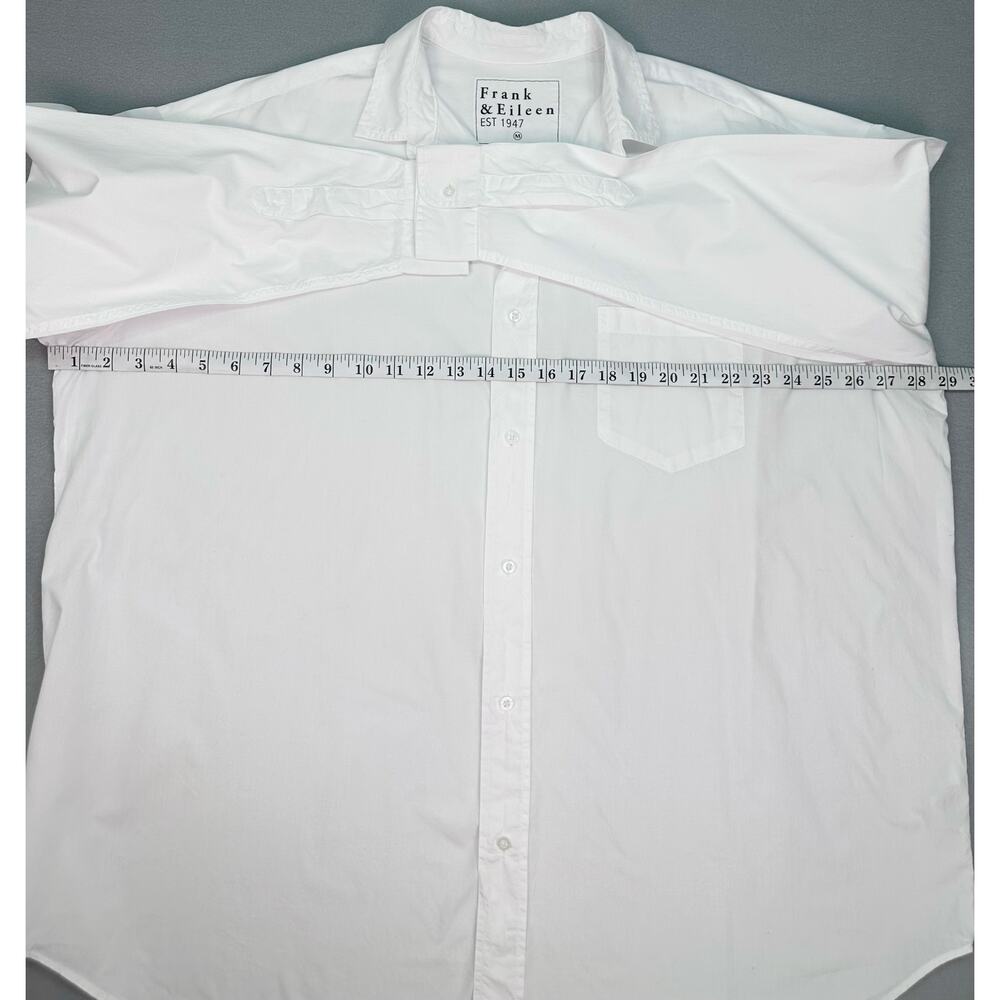 Frank & Eileen Shirley Oversized White Button Up Shirt 100% Cotton Size Medium - Picture 8 of 11